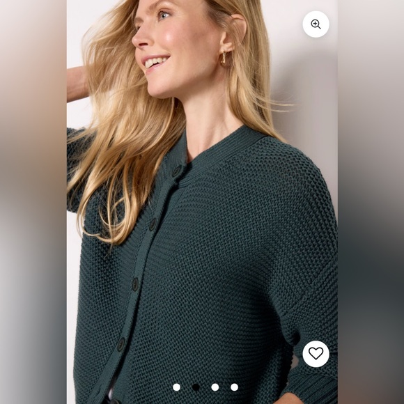 Alex Mill Nico chunky knit cardigan in green. Size small. EUC. - Picture 2 of 11